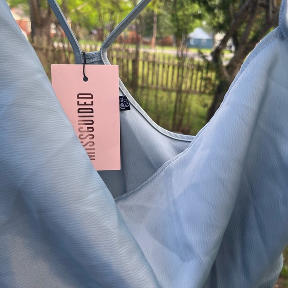 🩵 NWT 🩵 Asymmetrical Missguided blue dress - Picture 11 of 11